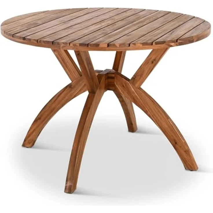 Raburg Gartentisch Esstisch Holz 110 cm Ø, wetterfest, runder Tisch, Akazie geölt, Kira, für 4 Personen, perfekt für Garten, Terrasse, Outdoorbereich