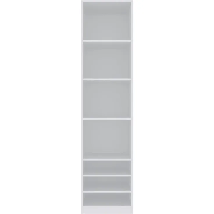 Marmex Möbel Tres Set-G/N (B) Hohes offenes Schranksystem, Einbauschrank ohne Türen, Schlafzimmerschrank mit Regalen und Kleiderstangen, laminierte Spanplatte, weiß 200 x 246 x 51 cm – Bild 4