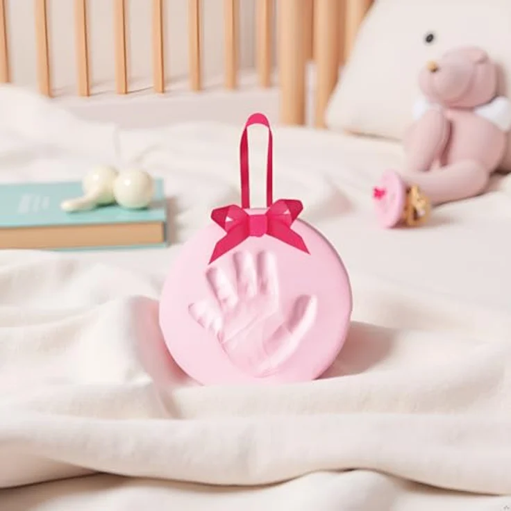 Pearhead 50026 Babyprints Handabdruck oder Fußabdruck Andenken Ornament, weiß – Bild 7
