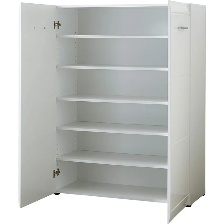 Schuhschrank 'ADANA' in weiß Hochglanz, ca. 89 x 120 x 36 cm – Bild 2