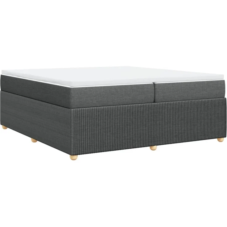 vidaXL Boxspringbett mit Matratze Dunkelgrau 200x200 cm Stoff 3285596 – Bild 6