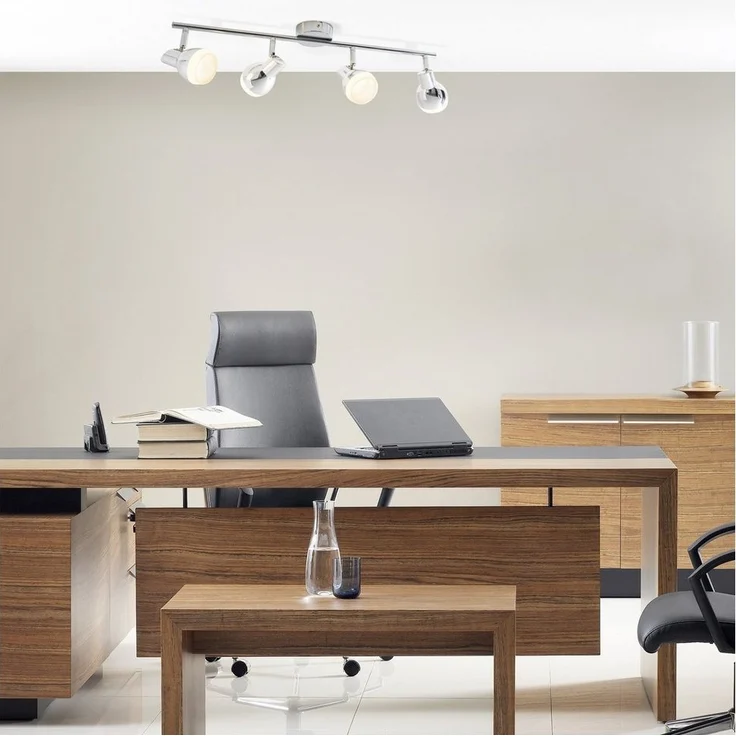 näve LED Deckenspot Chromey, LED fest integriert, Warmweiß, für Wand und Decke geeignet – Bild 2