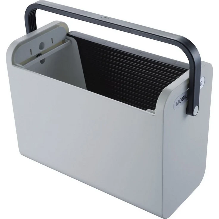 HELIT Aufbewahrungsbox Hängemappenbox Mobile Office 42,5x30,5x20cm schwarz/lichtgrau – Bild 5