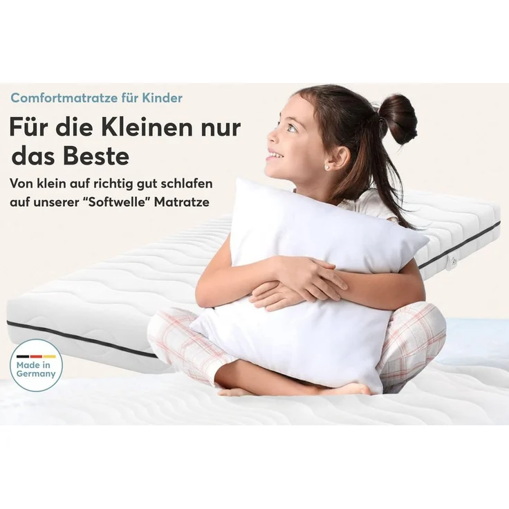 Kaltschaummatratze Kinder- und Jugendmatratze Softwelle Härtegra.., RAVENSBERGER Matratzen, 16 cm hoch, Härtegrad H1/H2 (RG 30) 80x200 cm mit PES Bezug – Bild 3