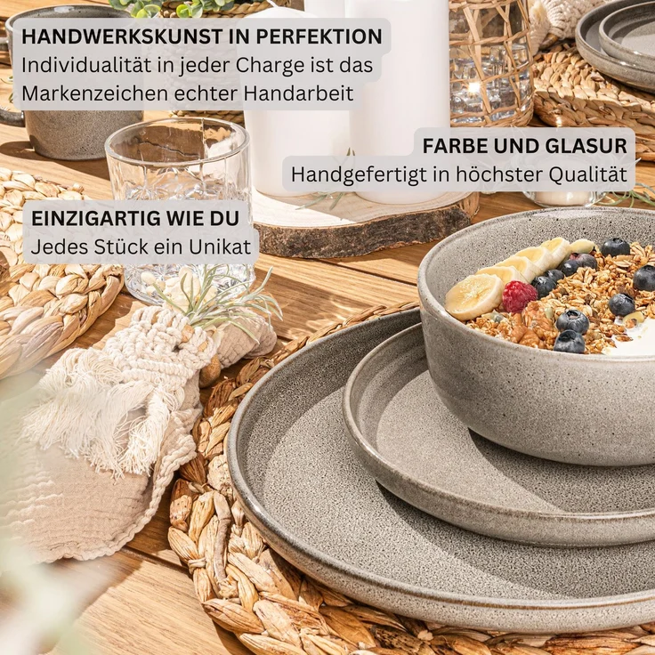 SÄNGER Pastaschalen Set Kairo Clay - 6 teilig aus Steingut – Bild 5