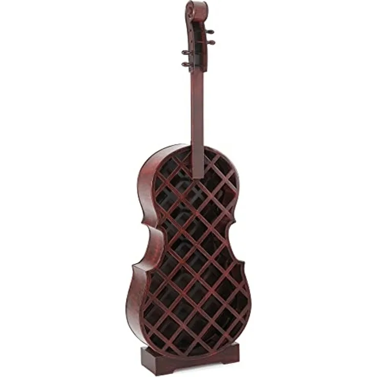Stagecaptain Weinregal WRS-25 Stradivino Grande Wein- & Flaschenregal für 25 Flaschen, Weinständer Holz stehend in Vintage-Optik "Cello" Design