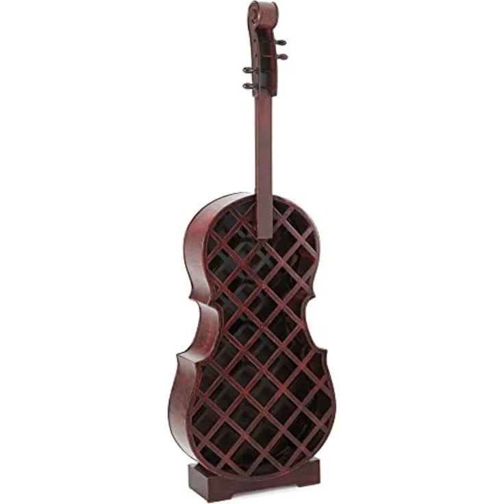 Stagecaptain Weinregal WRS-25 Stradivino Grande Wein- & Flaschenregal für 25 Flaschen, Weinständer Holz stehend in Vintage-Optik "Cello" Design – Bild 1