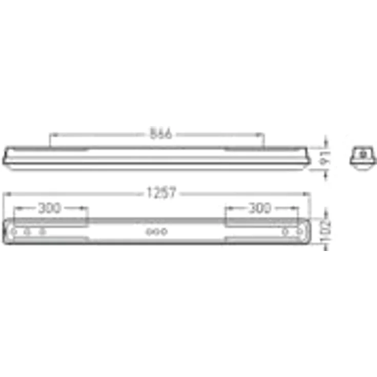 Trilux OleveonF 12 L LED-Feuchtraum-Anbauleuchte IP 66, für Decken- und Wandanwendungen in der Lebensmittelindustrie – Bild 2