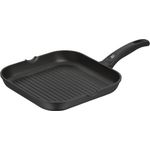 WMF Grillpfanne 27x27 cm mit Ausguss, Aluminium beschichtet, Steakpfanne ideal zum knusprigen Braten, eckige Pfanne, Kunststoffgriff