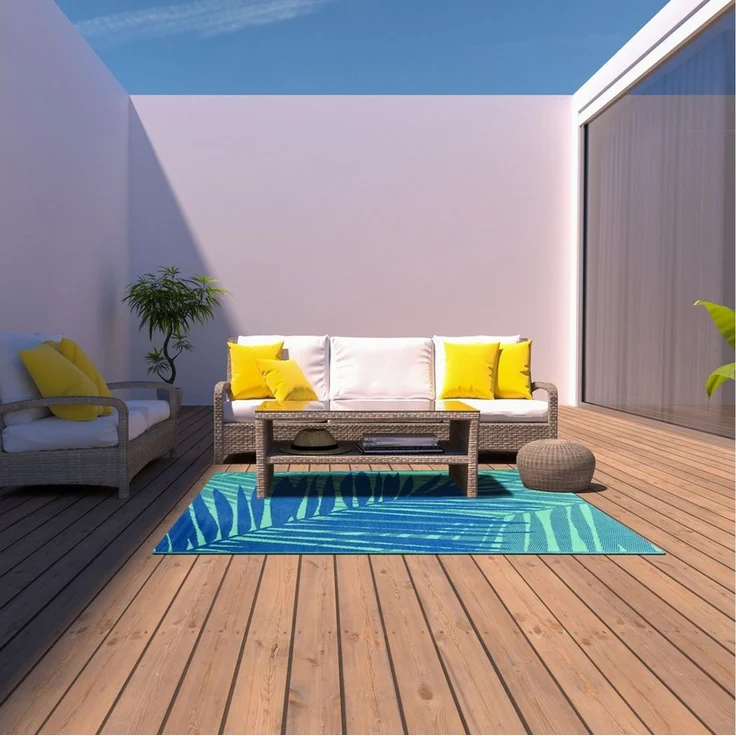Marrakesch Orient & Mediterran Interior Outdoorteppich Outdoor Teppich Malibu modern aus recyceltem Polypropylen 160 x 230 cm, Höhe: 1 mm – Bild 3