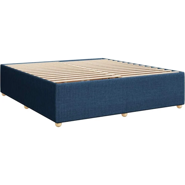 vidaXL Boxspringbett mit Matratze Blau 200x200 cm Stoff 3289883 – Bild 9