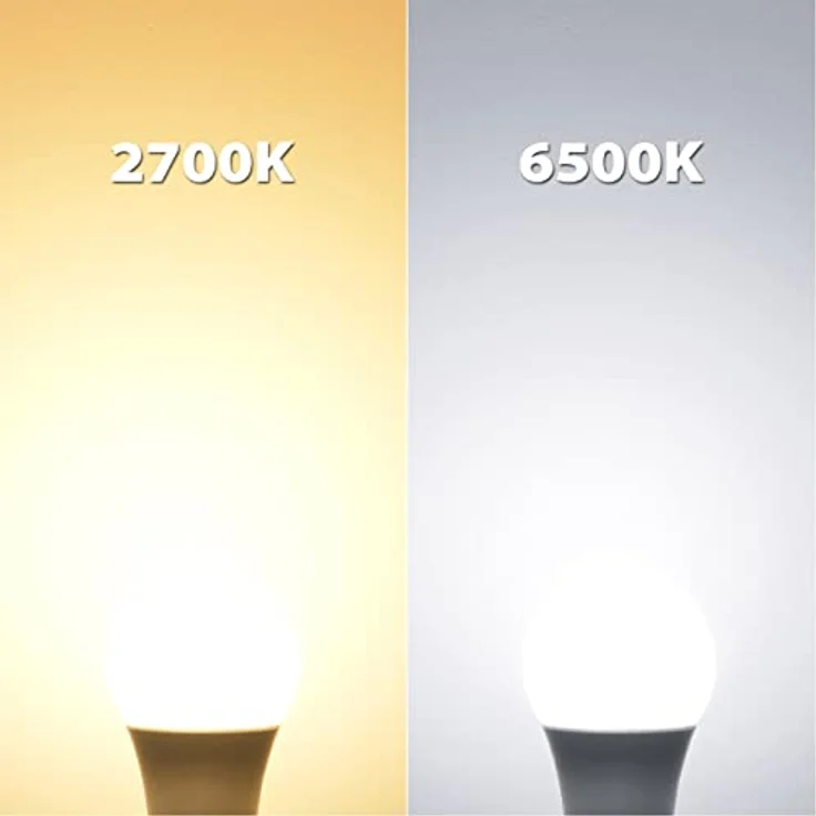 LVWIT LED E27 Birne 60W Kaltweiß 6500K, ultrahell 806 lm, matte LED Lampe (6er Pack) – Bild 3