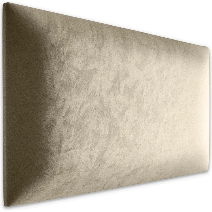 Muralo Samt Wandkissen Stoff Polsterpaneel Schlafzimmer Wohnzimmer Bett Wandpolster Bettkopfteil Lendekissen Modern Luxus Gepolstert Polster Paneel (Creme, 70x30 cm) – Bild 1