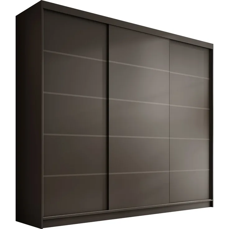 MOEBLO Schiebetürenschrank Velora 250 (Moderner Kleiderschrank mit 3 Schiebetüren, großem Stauraum, Schrank Garderobe Schiebtüren Schlafzimmer) (BxHxT): 250 x 215 x 58 cm