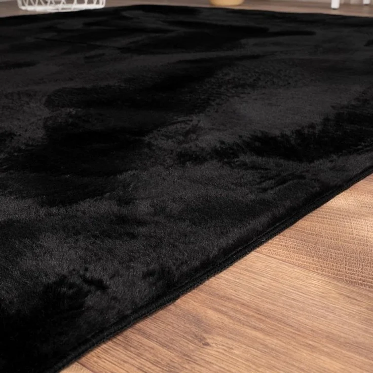 TT Home Teppich Suave 600, rechteckig, Höhe: 14 mm, Wohnzimmer Hochflor Teppich Kunstfell Modern Unifarben Flauschig Weich – Bild 4
