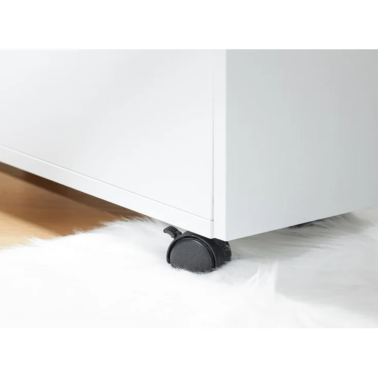 SoBuy FBT155-WN Nachttisch, Spanplatte, Melamin, Weiß, 50 x 61 x 20 cm – Bild 5