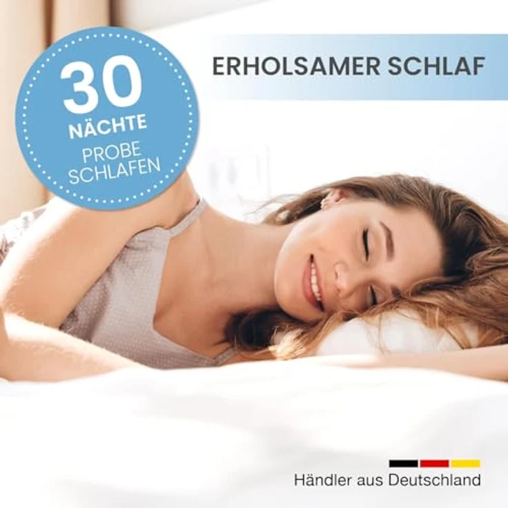 ELONEO Komfortschaum Matratzen Topper 90x200cm, 6 cm Höhe, atmungsaktiv, hautsympathischer Bezug, ideal für Allergiker – Bild 3