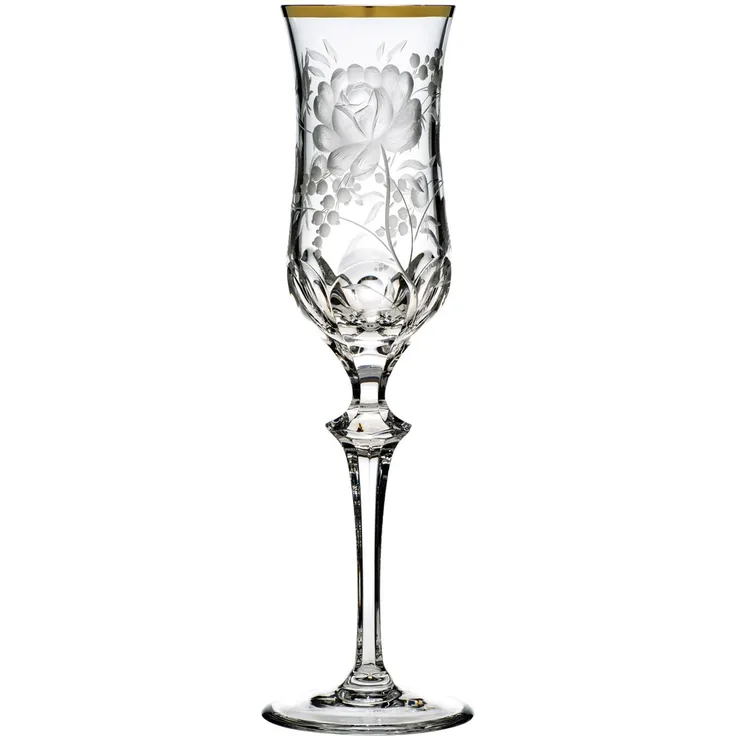 Sektglas Kristall Primerose Gold klar