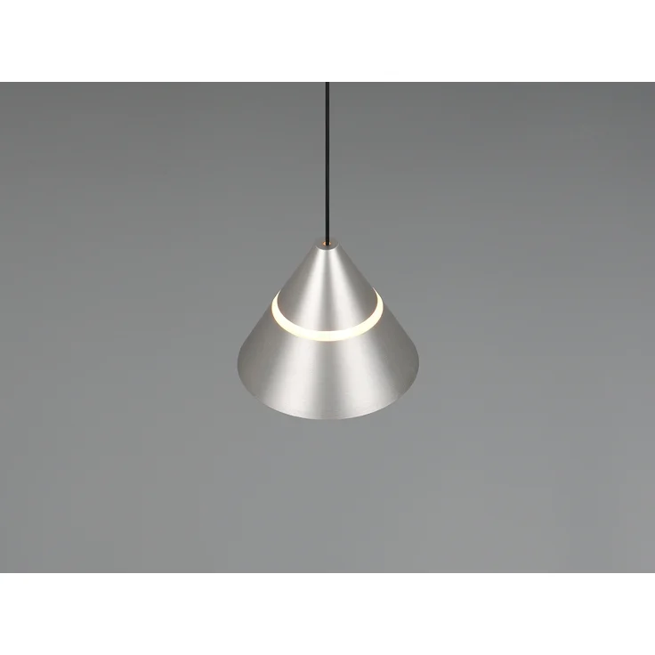 Kleine LED Pendelleuchte ROMEO höhenverstellbar, einflammig, Silber Ø 10cm – Bild 7