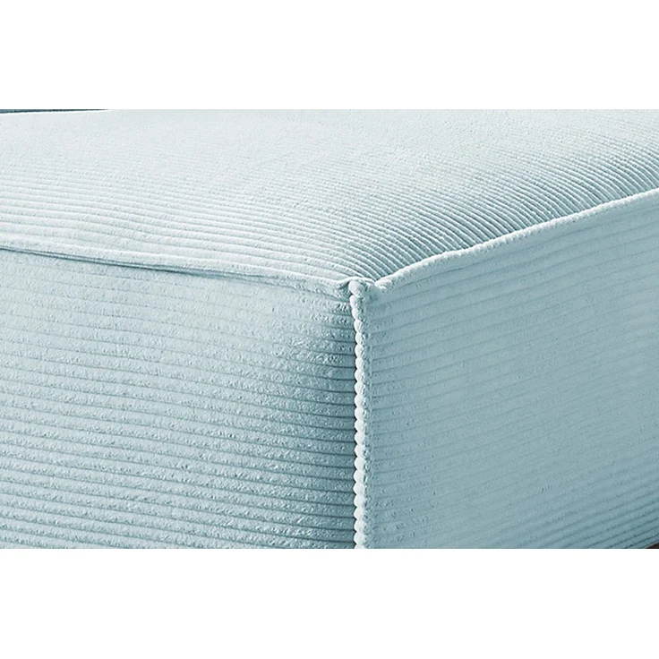KAWOLA Sofa SAMU Ecksofa Cord hellblau Recamiere links 72 x 224 x 254 cm – Bild 6