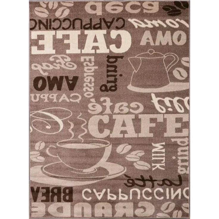 Vimoda Küchenläufer Trendiger Kaffee Teppich, Rechteckig, Höhe: 5 mm, Muster Kaffee, Kaffeetasse, Cappuccino, Küche, Esszimmer, Flur – Bild 4
