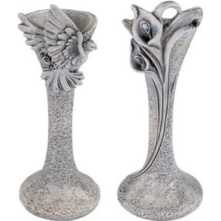 matches21 HOME & HOBBY Dekovase Grabvasen verziert Grabschmuck 2er Set Friedhofsvasen Ø 6x17 (2 St) – Bild 5