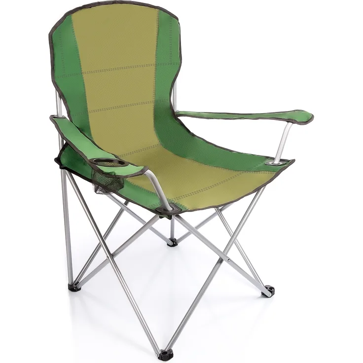 Comfort Campingsessel Gartenstuhl Festivalstuhl Strandstuhl Angelstuhl faltbar grau/dunkelgrün