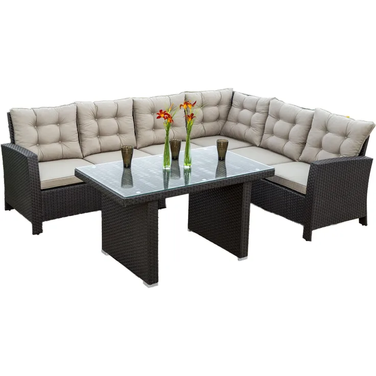 Santana Garteneckset inkl. Tisch, braun