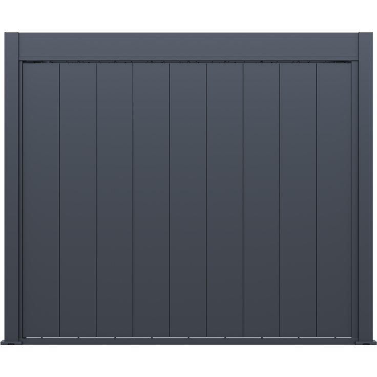 Weide Pergola Sichtschutzwand 3m mit kippbaren Lamellen anthrazit – Bild 5