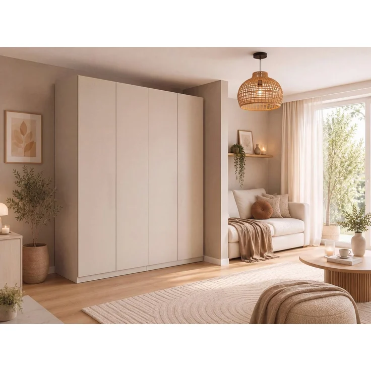 rauch Kleiderschrank Schrank Möbel Schlafzimmer Garderobe Kinderzimmer WELTNEUHEIT ELVIK (3 Ausstattungsvarianten - Breiten 47-405 cm, Höhen 187/212/231 cm) PATENTIERTES SCHNELLMONTAGESYSTEM mit Push-to-open MADE IN GERMANY – Bild 2