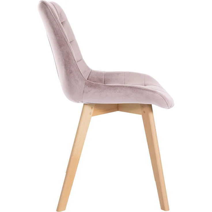 CLP 2er Set Esszimmerstühle Brook mit Samtbezug,pink – Bild 4