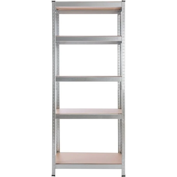 Arebos Schwerlastregal 180 x 75 x 30 cm 350 kg Steckregal Kellerregal verzinkt, Stück, Höhe 180 cm, Traglast 350 kg,Stecksystem – Bild 4