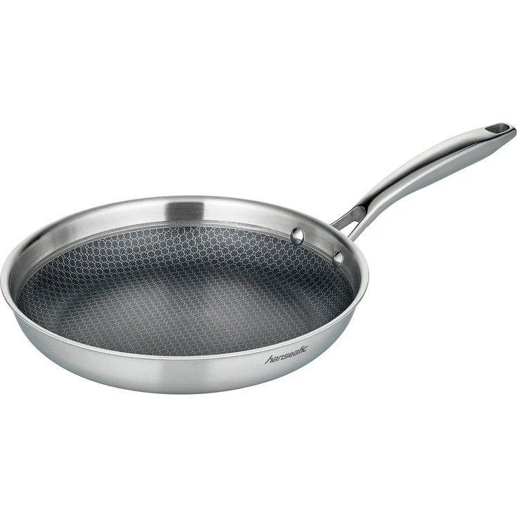 Hanseatic Pfannen-Set hanseatic, Edelstahl (Set, 2-tlg, 1x Pfanne Ø 24 cm - 1,6 l, 1x Pfanne Ø 28 cm - 2,4 l), Dreischicht-Material, Edelstahl-Wabenstruktur, Induktion – Bild 3