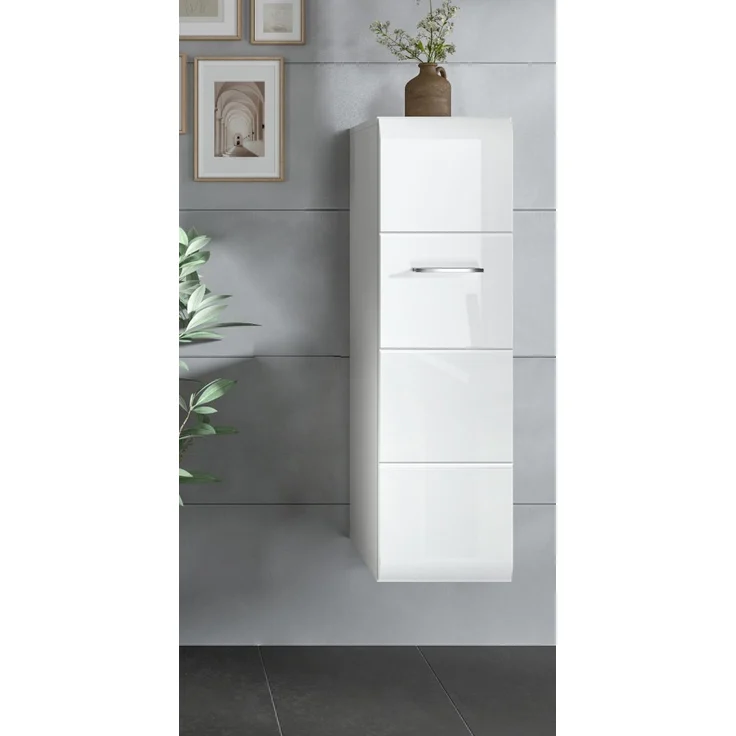 Badezimmer Kommode Cover in weiß Hochglanz 30 x 106 cm – Bild 2