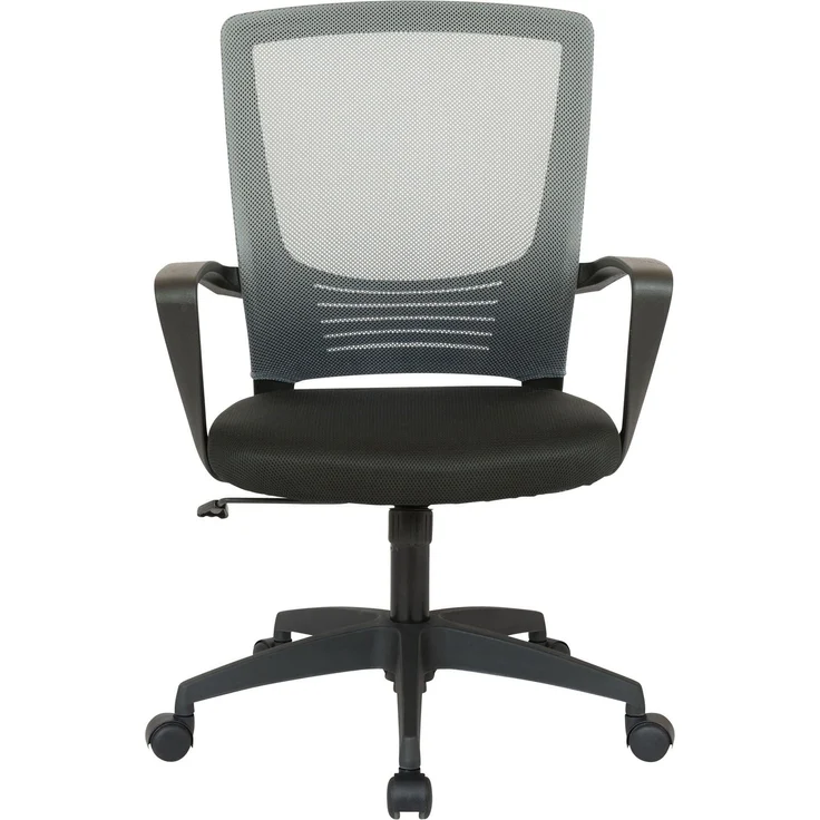 Bürostuhl Ergonomisch VAKO Schreibtischstuhl mit Netzbespannung Höhenverstellbarer Drehstuhl, Arbeitsstuhl mit Armlehne Computerstuhl 140 kg Grau – Bild 2