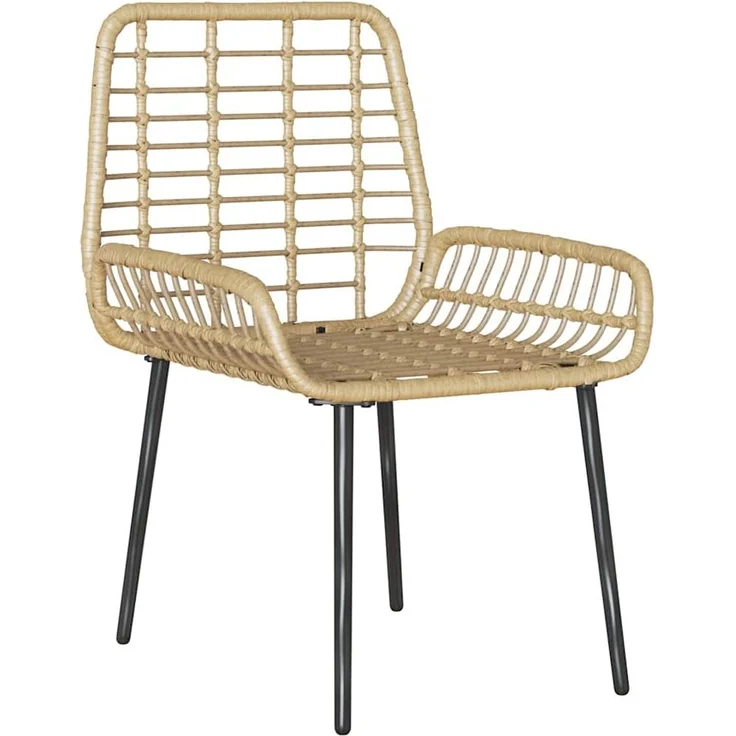 vidaXL Garten Essgruppe 3 pcs Braun und Creme Poly-Rattan 42010359 – Bild 5