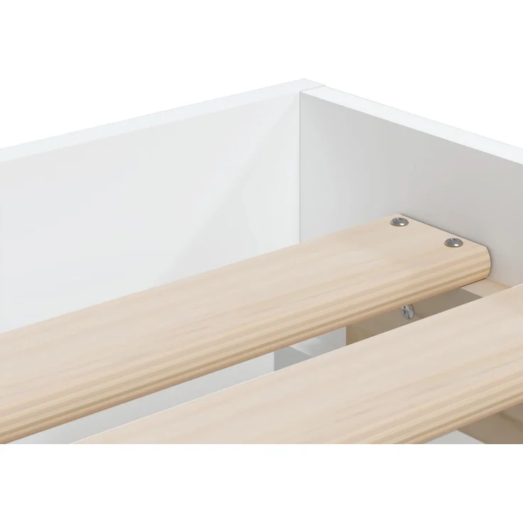 vidaXL Bettgestell mit Stauraum mit Schubladen Weiß Holzwerkstoff 3429605 – Bild 7