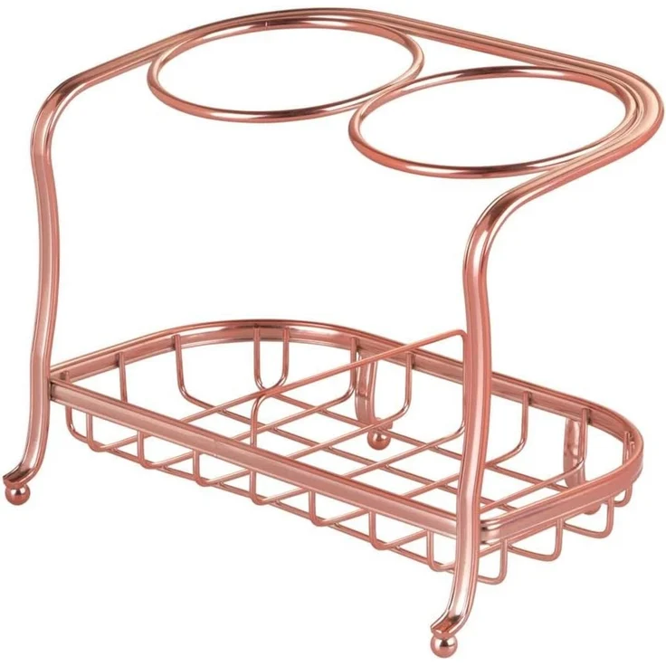 Föhnhalter Glätteisenhalter gold Haarfönhalter Haarstylinghalter Ablage mDesign – Bild 5