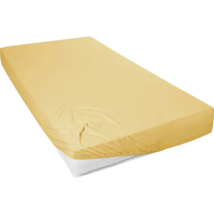 Westminster Spannbetttuch Mako Jersey 100 x 200 cm senf