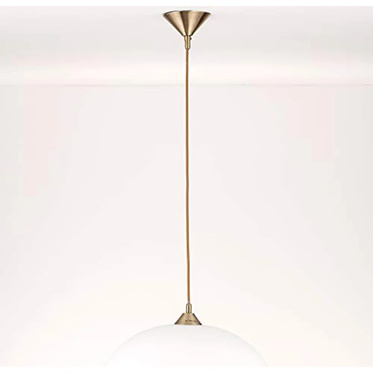 Orion Leuchtenpendel, Kabelpendel für E27 Fassung mit Schraubring, Metallabdeckung Ø 10 cm, Länge 110 cm, Gold Antik – Bild 2