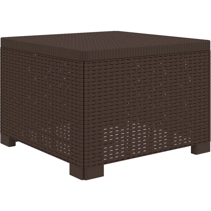vidaXL 6-Sitzer Garten Sofa mit Kissen Rattan Look PP Braun 3444126 – Bild 6