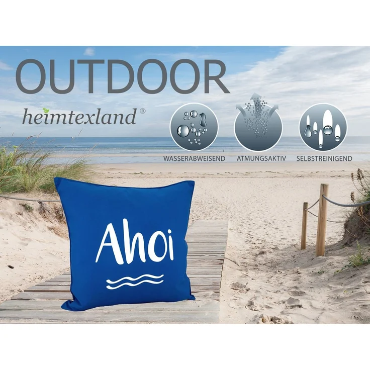 heimtexland Dekokissen Outdoorkissen Garten Deko Outdoor Kissen Maritim, schmutz- und wasserabweisend – Bild 2