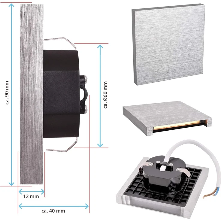 Maxkomfort LED Wandstrahler 6190S, LED fest integriert, 3000K, Warmweiß, Treppenbeleuchtung – Bild 5
