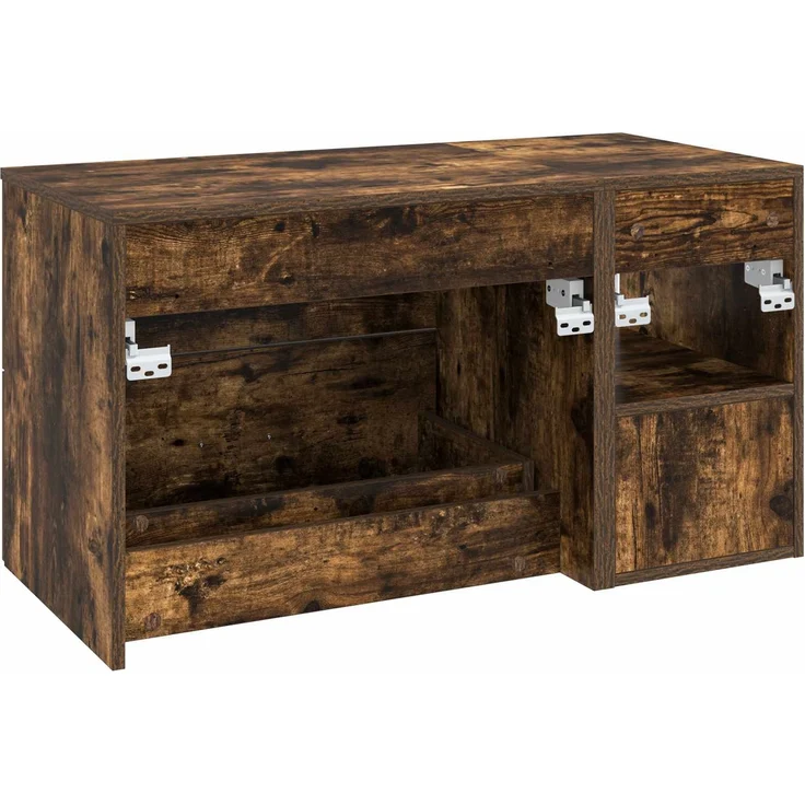 vidaXL Badezimmermöbel-Set zur Wandmontage 2 stk. Geräucherte Eiche 3403940 – Bild 6