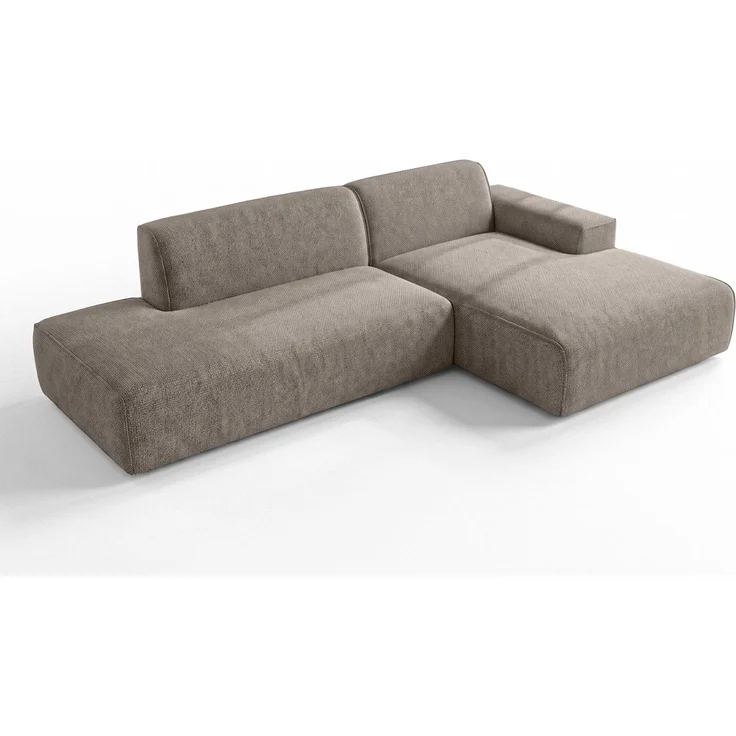 AX LIVING Ecksofa Braun Didim Duo 284 cm Chenille Sofa freistehend R – Bild 4