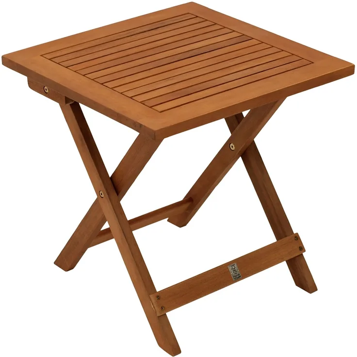 DEGAMO JAVA Klapp-Beistelltisch, Holz Akazie, braun, 45x45cm