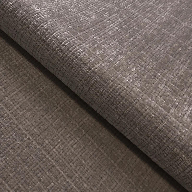 Modernes Ecksofa mit Ottomane rechts, markante Steppungen, Chenille Braun Taupe, 234 x 161 x 79cm – Bild 4