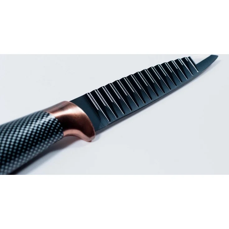 KING Messer-Set Carbon Design (Set, 5-tlg), Wellenschliff – Bild 3