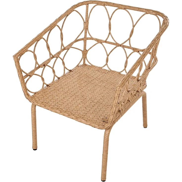 Bistro Set FERLA Polyrattan Hellbraun – Bild 8