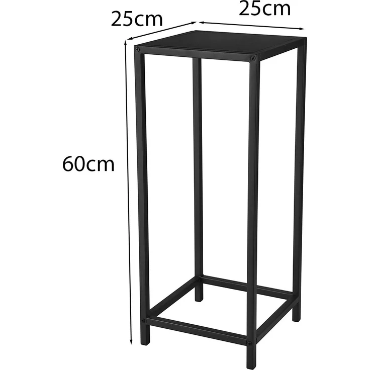 MIRRORS AND MORE 'Veronika' Beistelltisch Metall, schwarz, 25x60x25cm – Bild 3